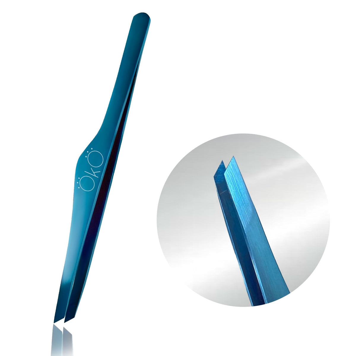 OKO Tweezer 04 Blue Magic, Beveled Premium - The Perma