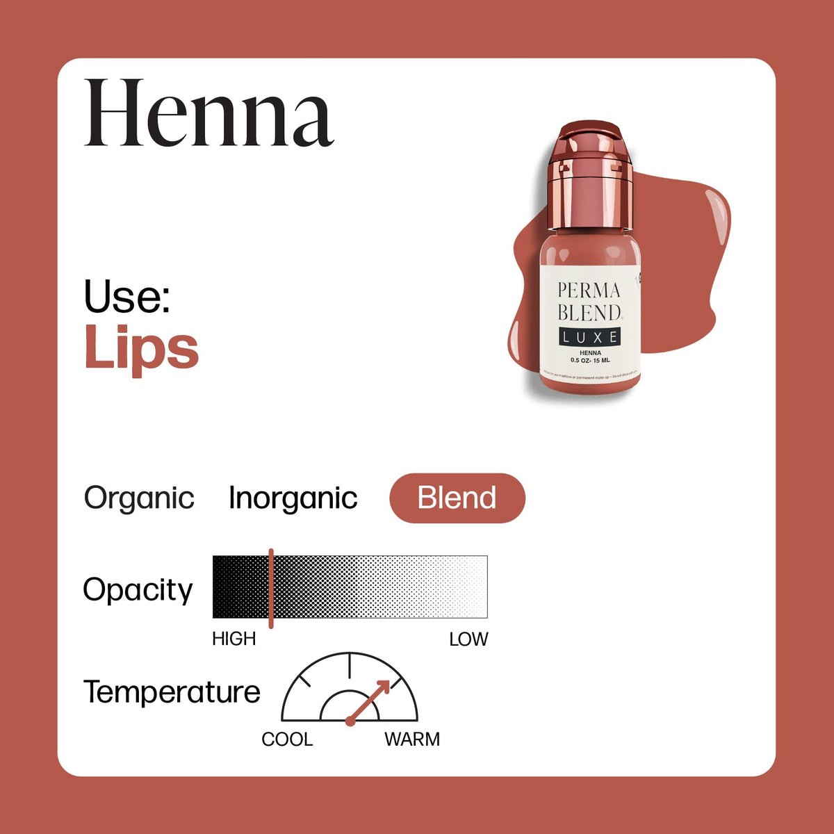 Perma Blend Luxe PMU Ink - Henna 15ml - The Perma