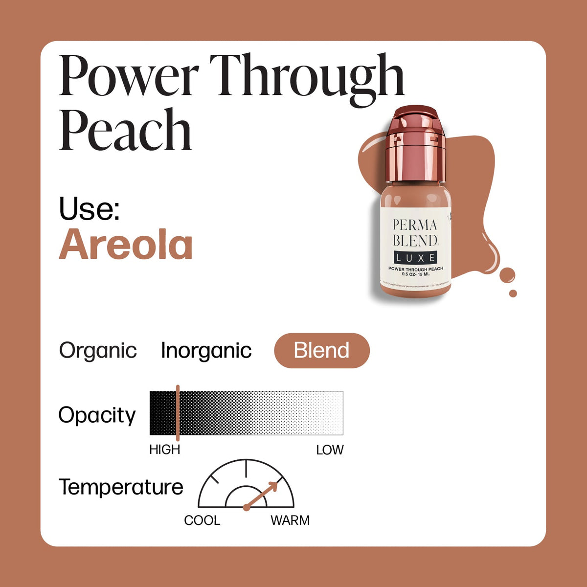 Perma Blend Luxe PMU Ink - Power Through Peach 15ml - The Perma