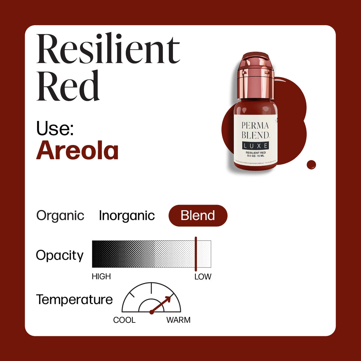 Perma Blend Luxe PMU Ink - Resilient Red 15ml - The Perma