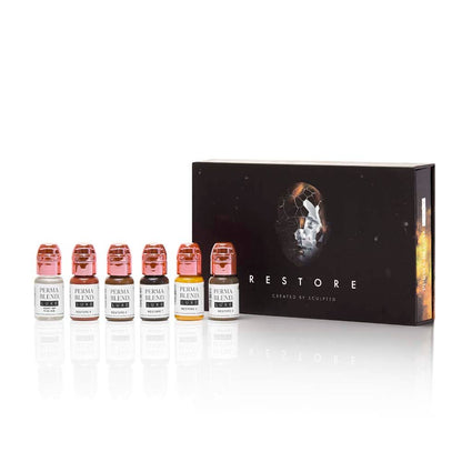 Perma Blend Luxe PMU Ink - Stevey G. Restore Set - 6x15ml - The Perma