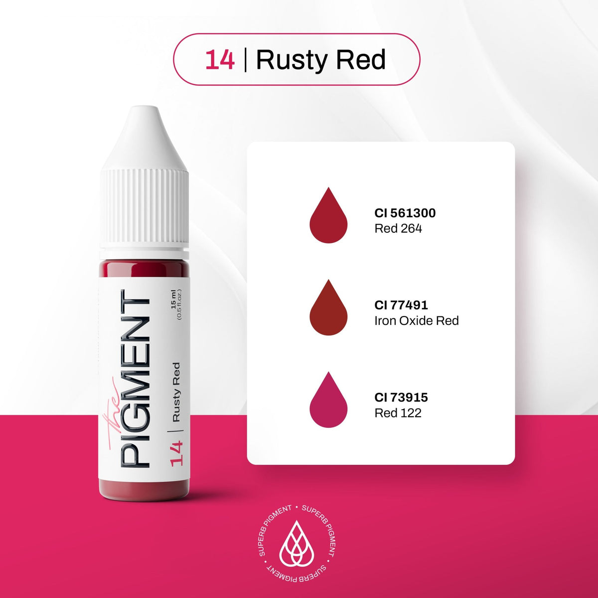 The Pigment - 14 Rusty Red - 15ml - The Perma