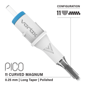 Vertix Pico 11 Magnum Curved PMU cartridge needle, single piece