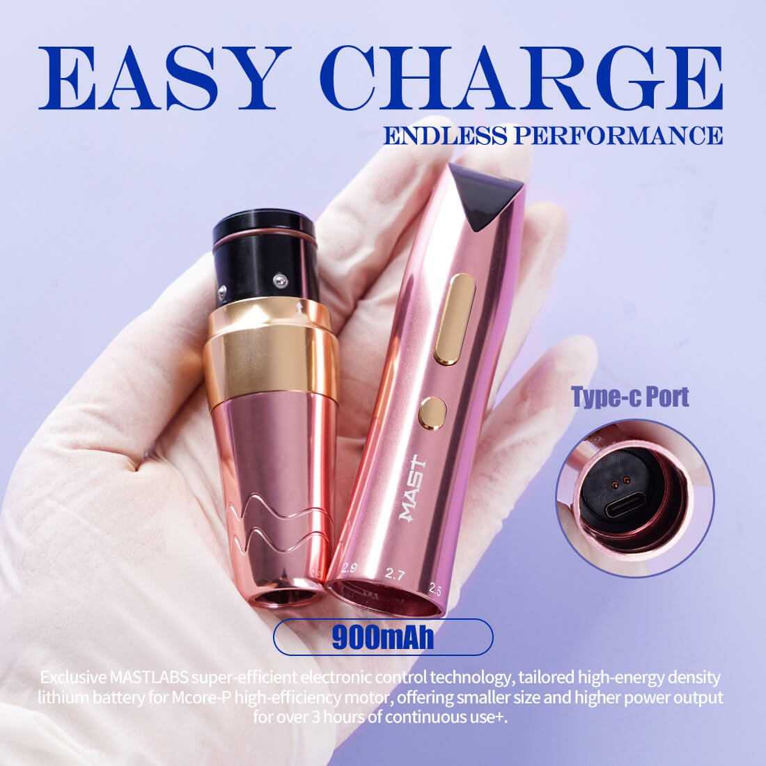 Wireless Tattoo Pen Machine With 2.2MM - 3.2MM Adjustable Strokes Permanent Makeup | Mast P60 - The Perma